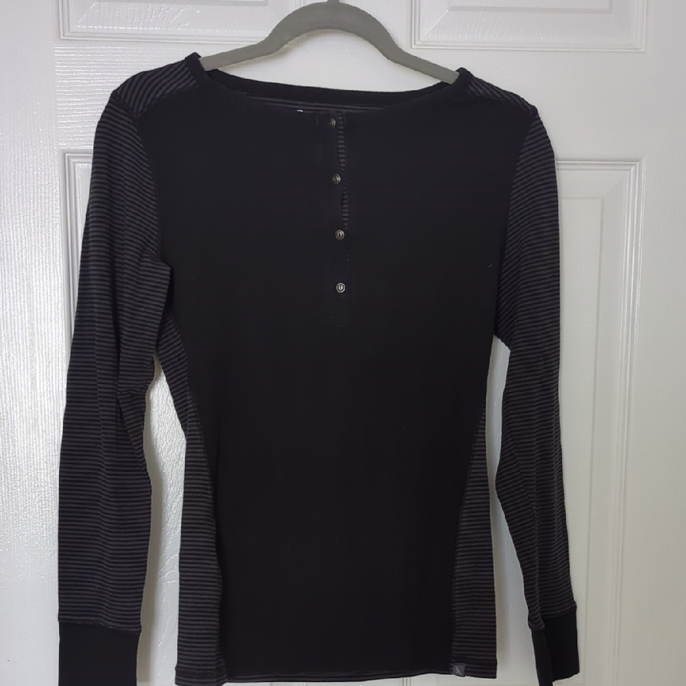 Eddie Bauer Black Striped Women's Top